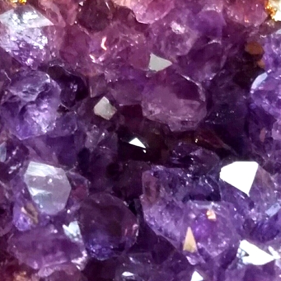 Purple Amethyst Druzy Crystal Silvertone Necklace - Picture 5 of 7